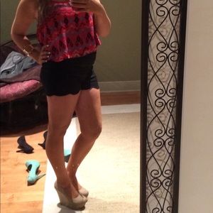 Charlotte Russe scalloped shorts